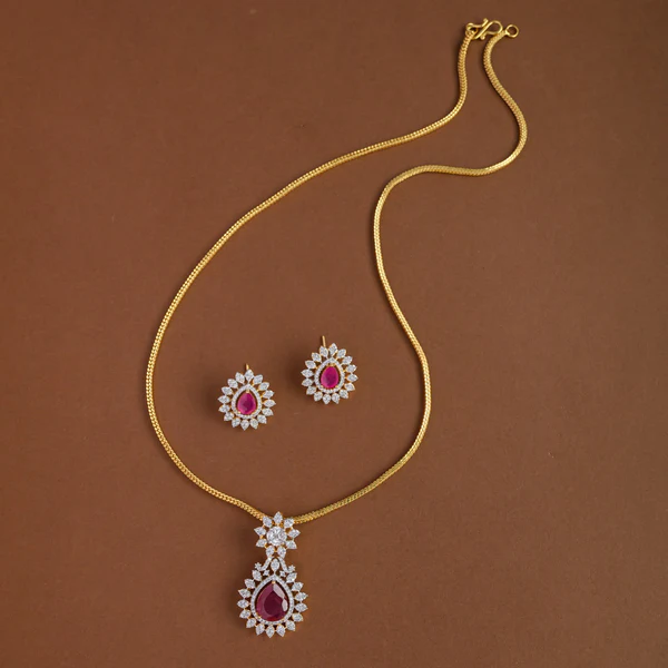 Ruby Mid length Pendant chain